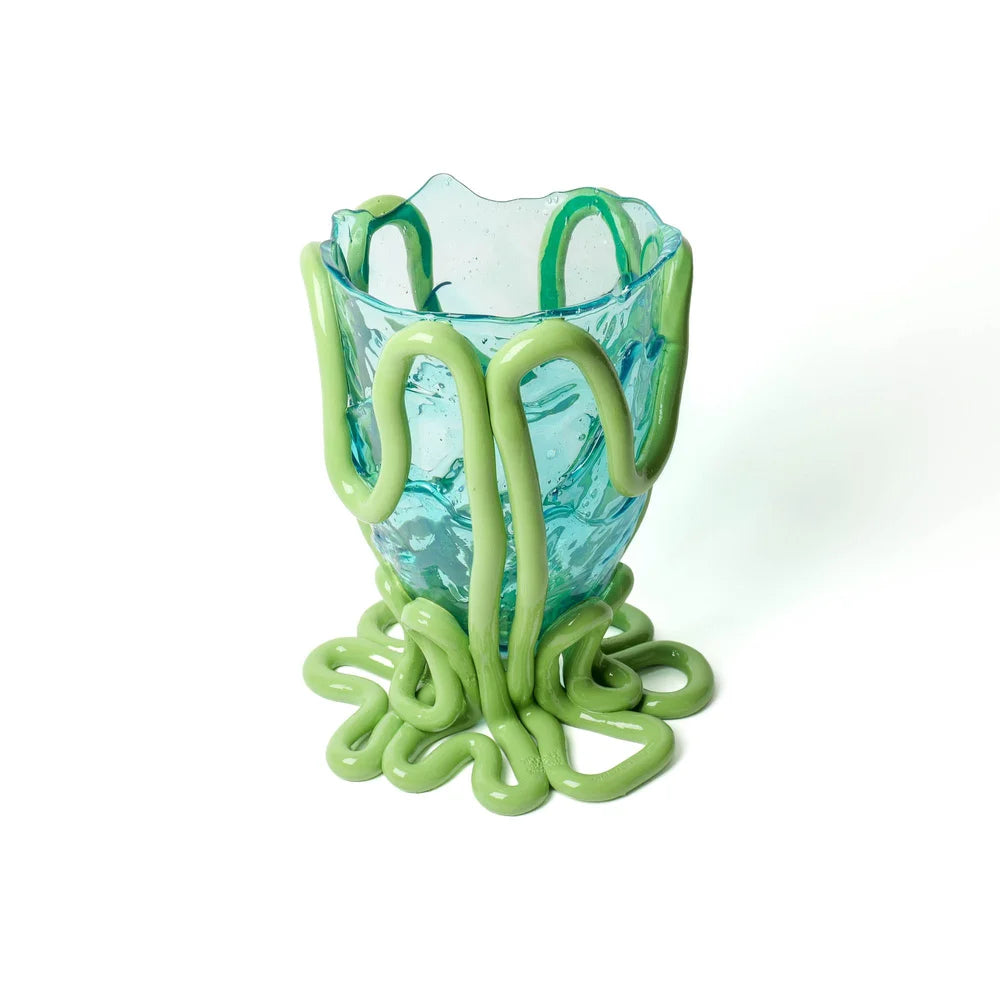 Indian Summer Vase M Clear Acqua Dark Mint PRE-ORDER