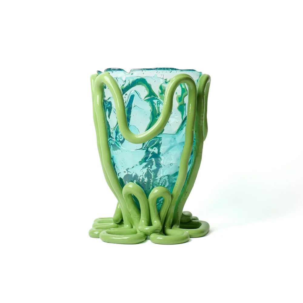 Indian Summer Vase M Clear Acqua Dark Mint PRE-ORDER