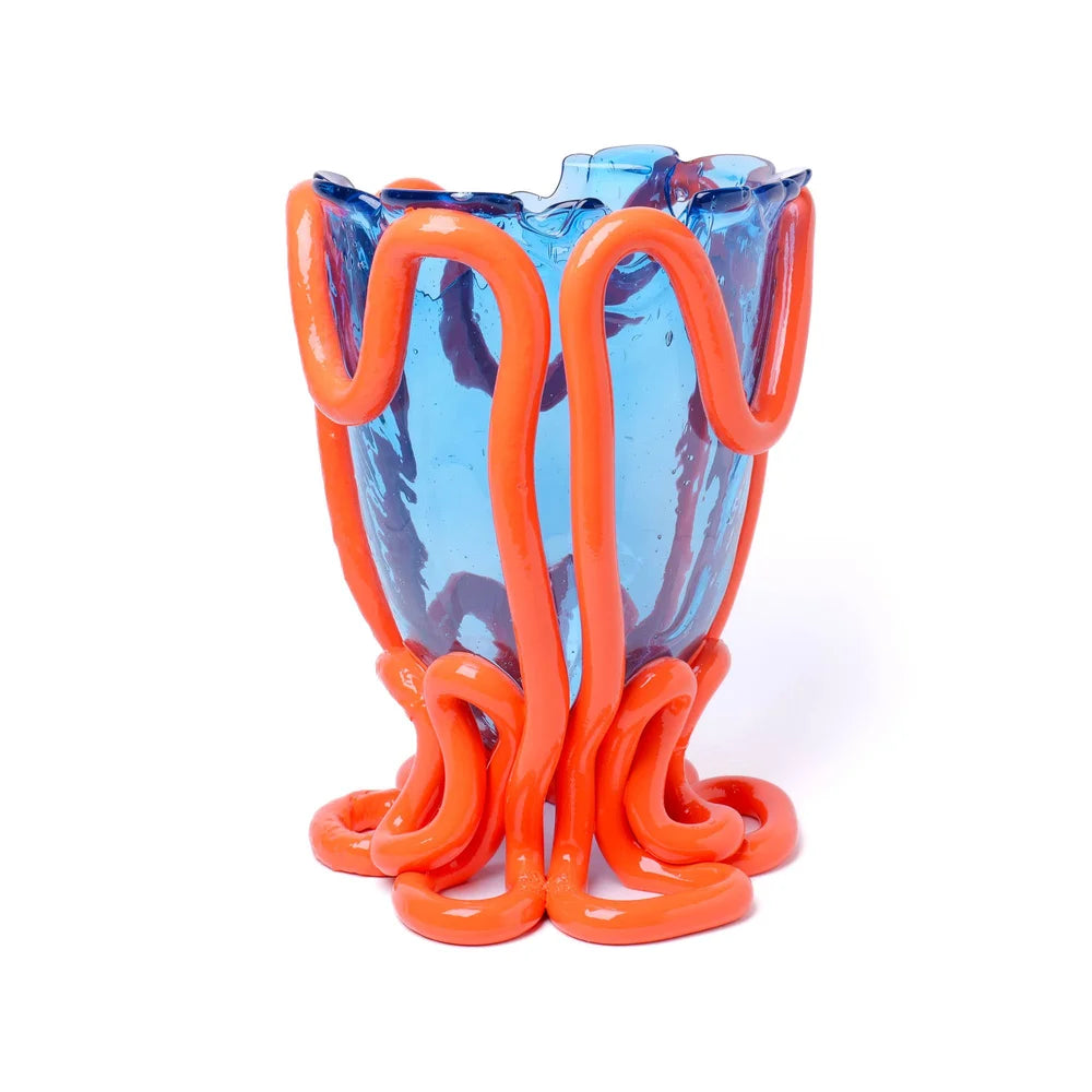 Indian Summer Vase S Light Blue Matte Orange PRE-ORDER