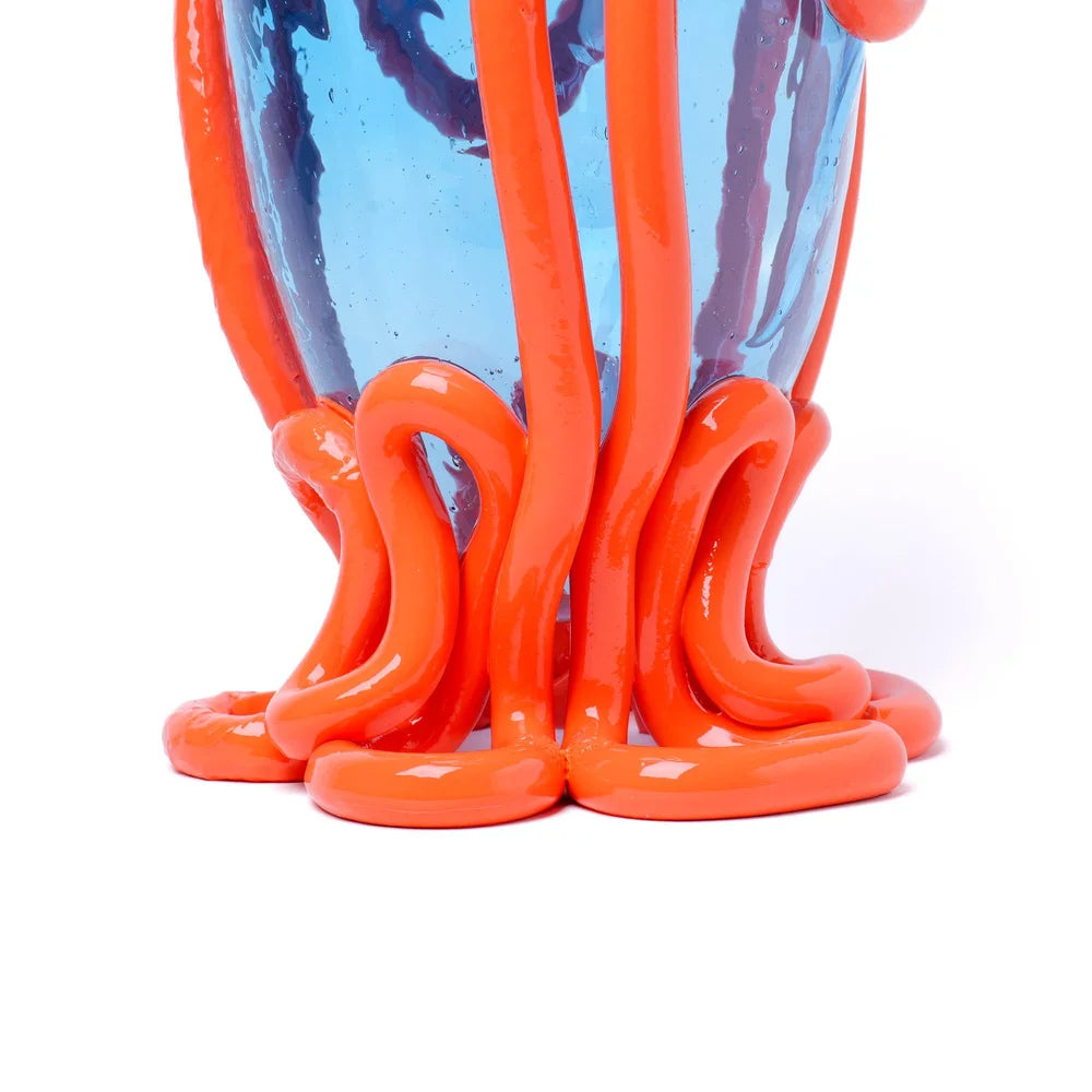 Indian Summer Vase S Light Blue Matte Orange PRE-ORDER