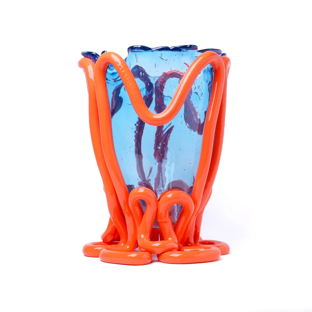 Indian Summer Vase S Light Blue Matte Orange PRE-ORDER