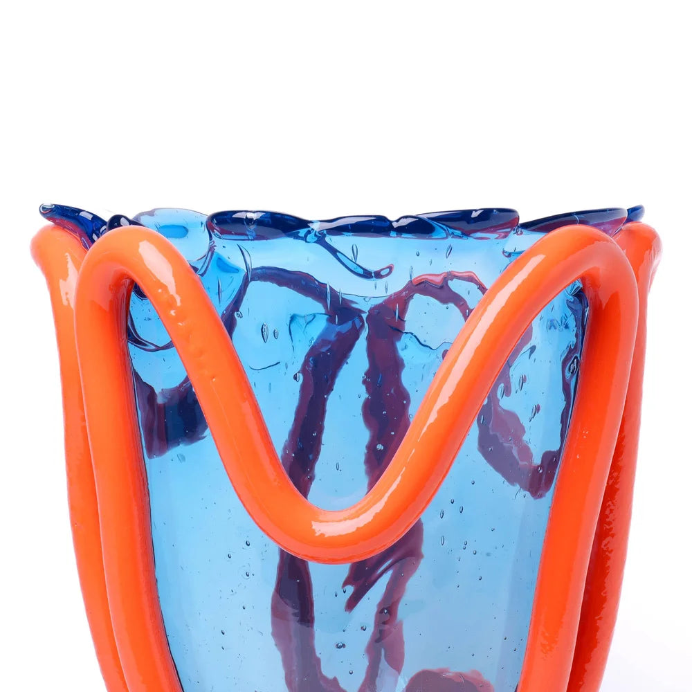 Indian Summer Vase S Light Blue Matte Orange PRE-ORDER