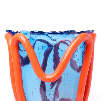 Indian Summer Vase S Light Blue Matte Orange PRE-ORDER