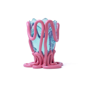 Indian Summer Vase M Aqua & Mauve