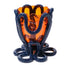 Indian Summer Vase M Orange & Marine Blue