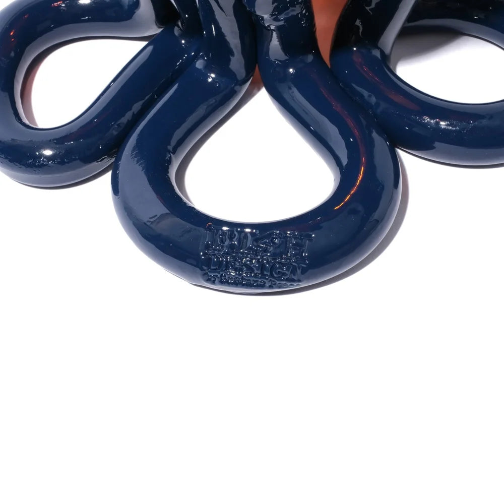 Indian Summer Vase M Orange & Marine Blue
