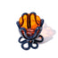 Indian Summer Vase M Orange & Marine Blue