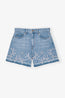 Broderie Anglaise Denim Shorts