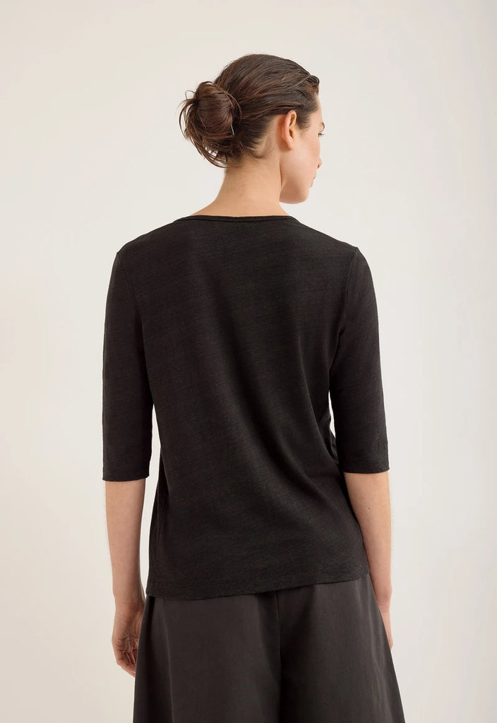 Max Linen Tee Black