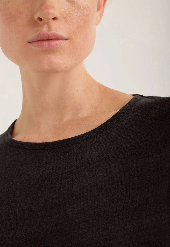 Max Linen Tee Black