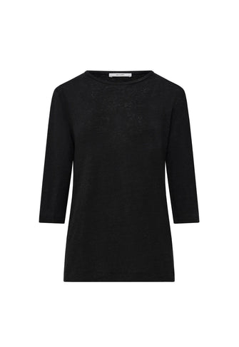 Max Linen Tee Black