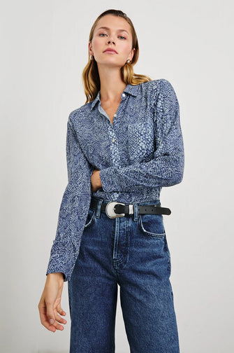 Josephine Shirt Navy Python