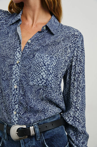 Josephine Shirt Navy Python