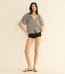 June Top Noir Gingham