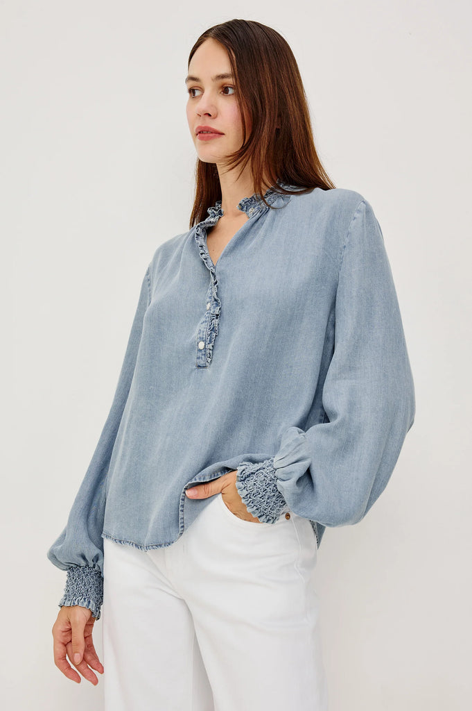 Kimmy Top Washed Blue