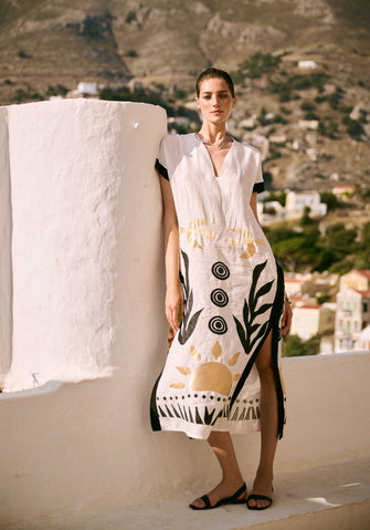 Sun Embroidered Kaftan