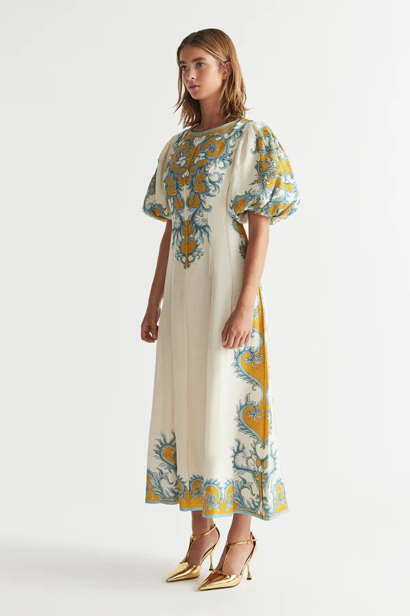 Paloma Pin Tuck Midi Dress