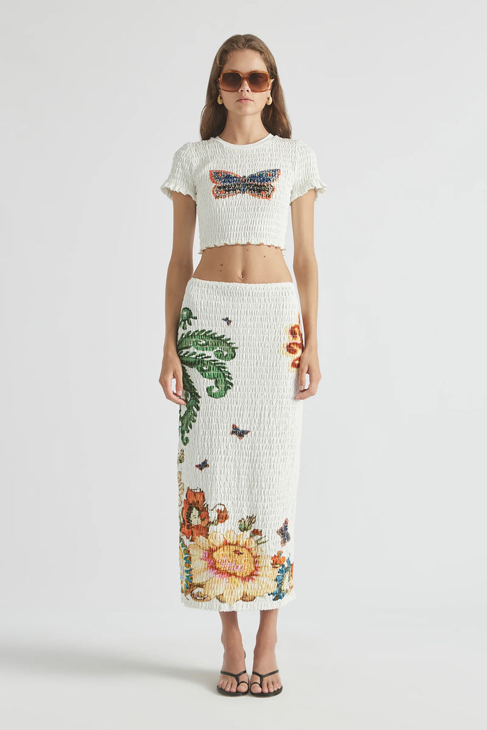 Home of the Art Shirred Long Dress