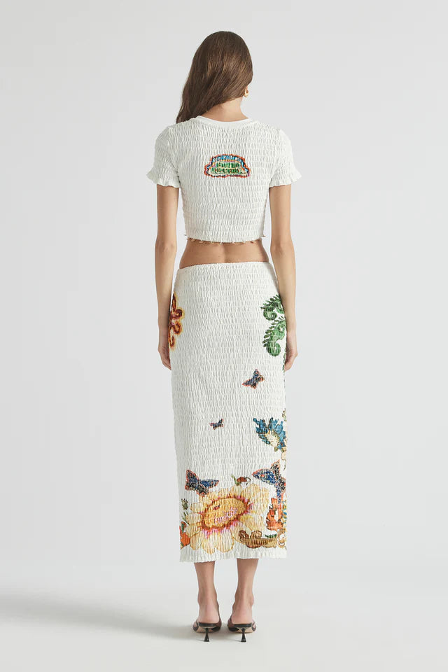 Home of the Art Shirred Long Dress