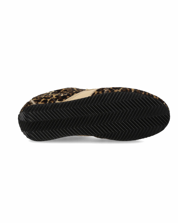 Planche Low Sneaker Animalier Beige Noir