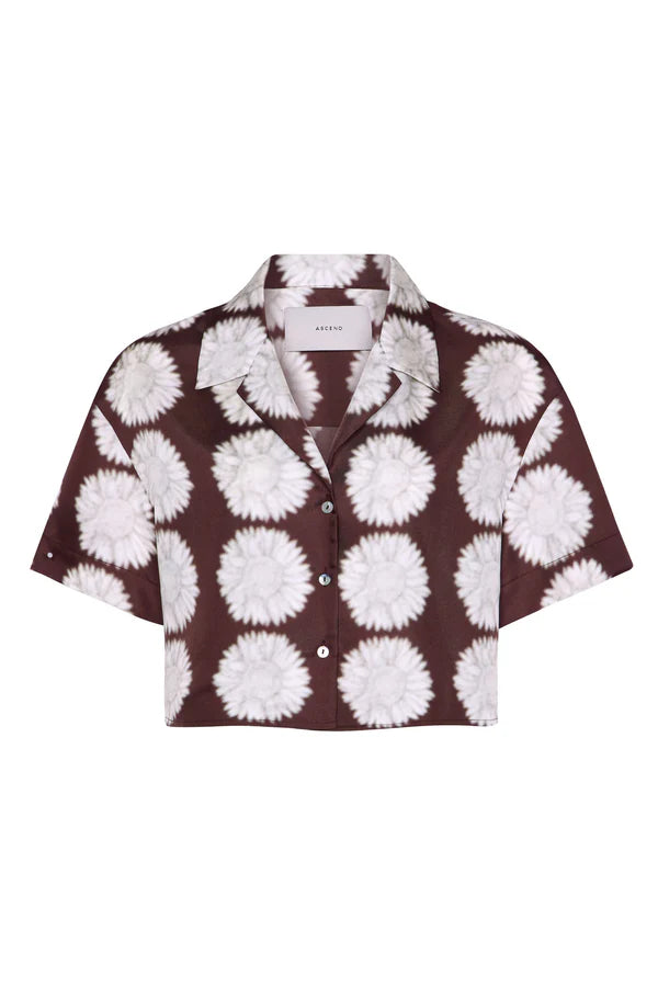 Lincoln Silk Shirt Sunflower Mahogany