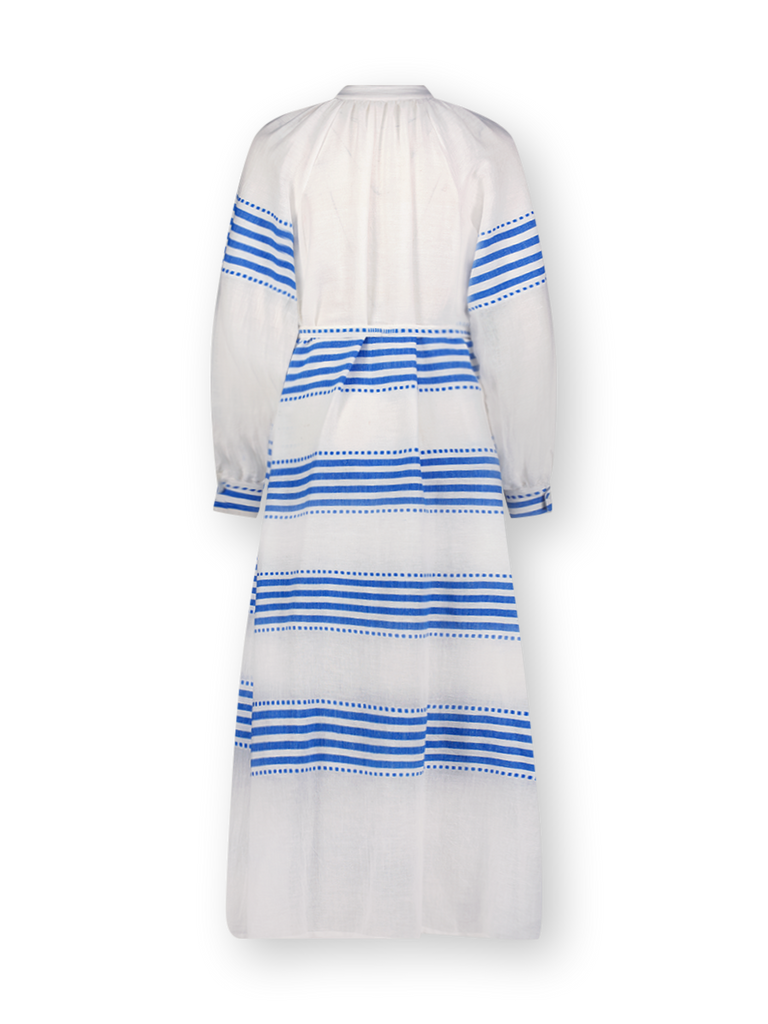 Makeda Button Up Dress Eshe Blue