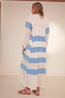 Makeda Button Up Dress Eshe Blue