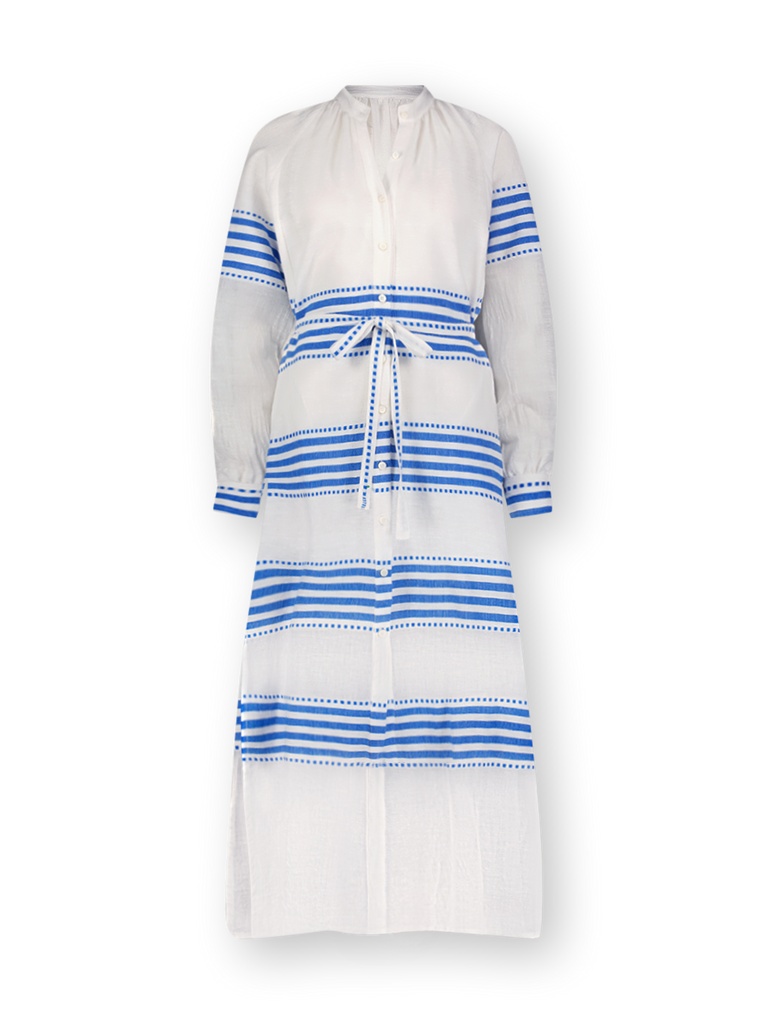 Makeda Button Up Dress Eshe Blue