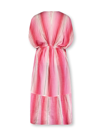 Leila Plunge Dress Fuchsia