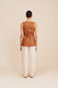 Lorenzo High Neck Vest Chestnut