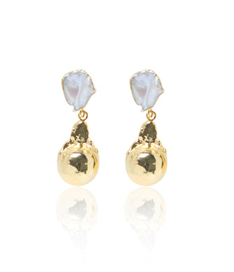 Laguna Pearl Gold Earrings
