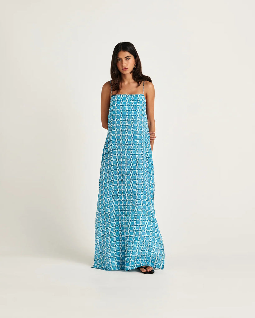 Lune Maxi Dress Blue Nazar