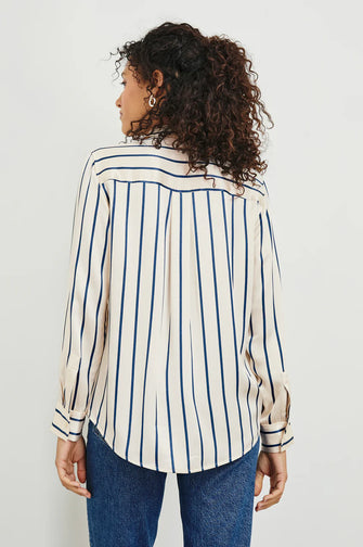 Maria Shirt Ceramic Navy Stripe