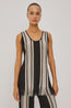 Martina Top Espresso Stripe