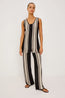 Martina Top Espresso Stripe