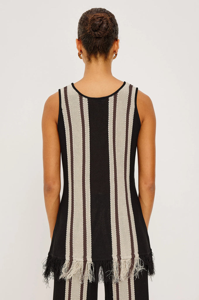 Martina Top Espresso Stripe