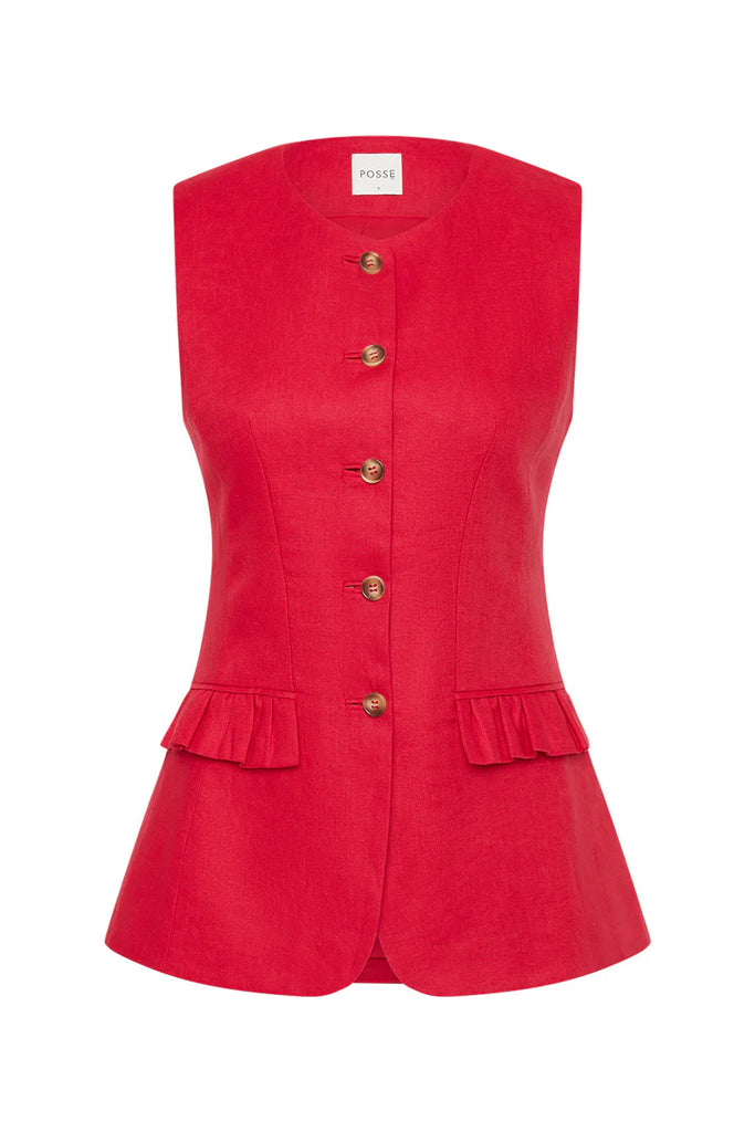 Matilda Gilet Red