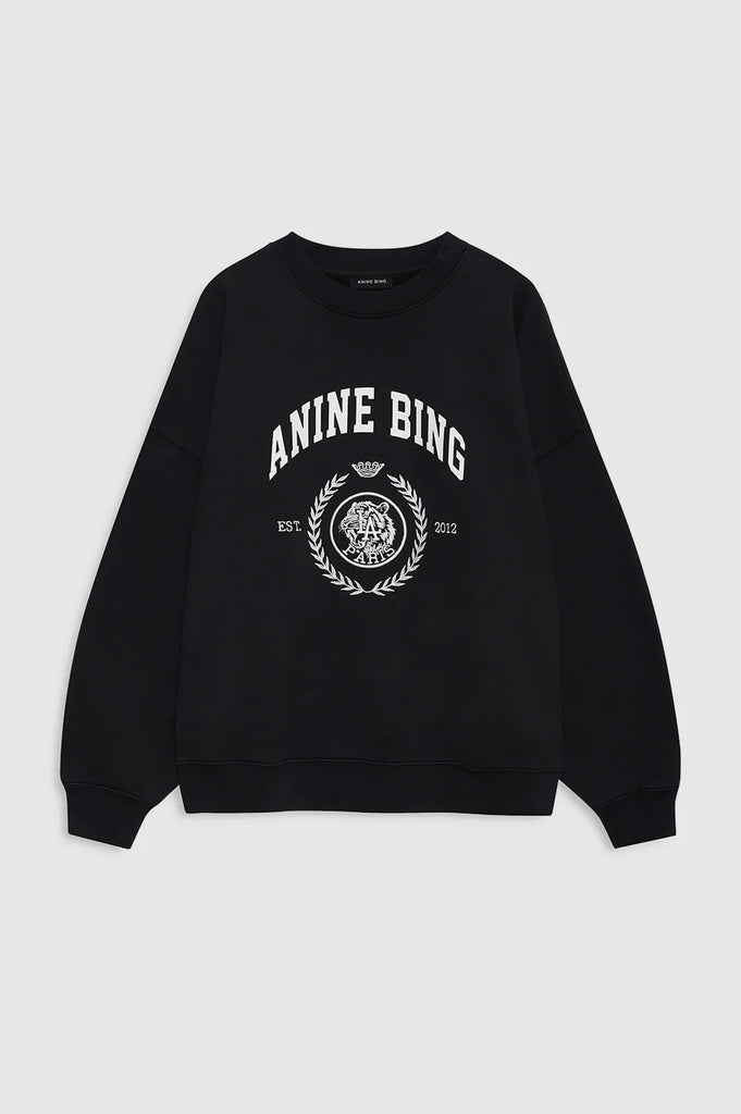 Miles Sweatshirt Collegiate Vintage Black