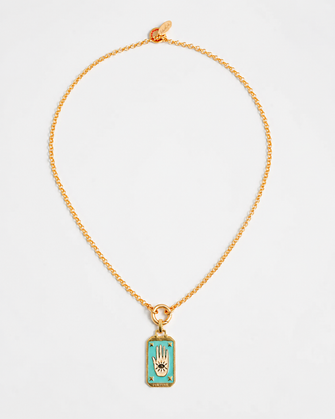 Diane Necklace with Hamsa Charm