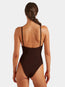 Mia Beaded Swim Metallic Chocolate