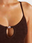 Mia Beaded Swim Metallic Chocolate