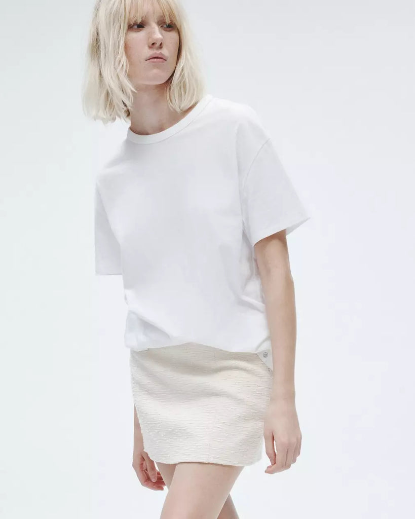Mini Slub Boyfriend Tee White