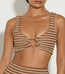 Nadine Bikini Metallic Cocoa White Stripe