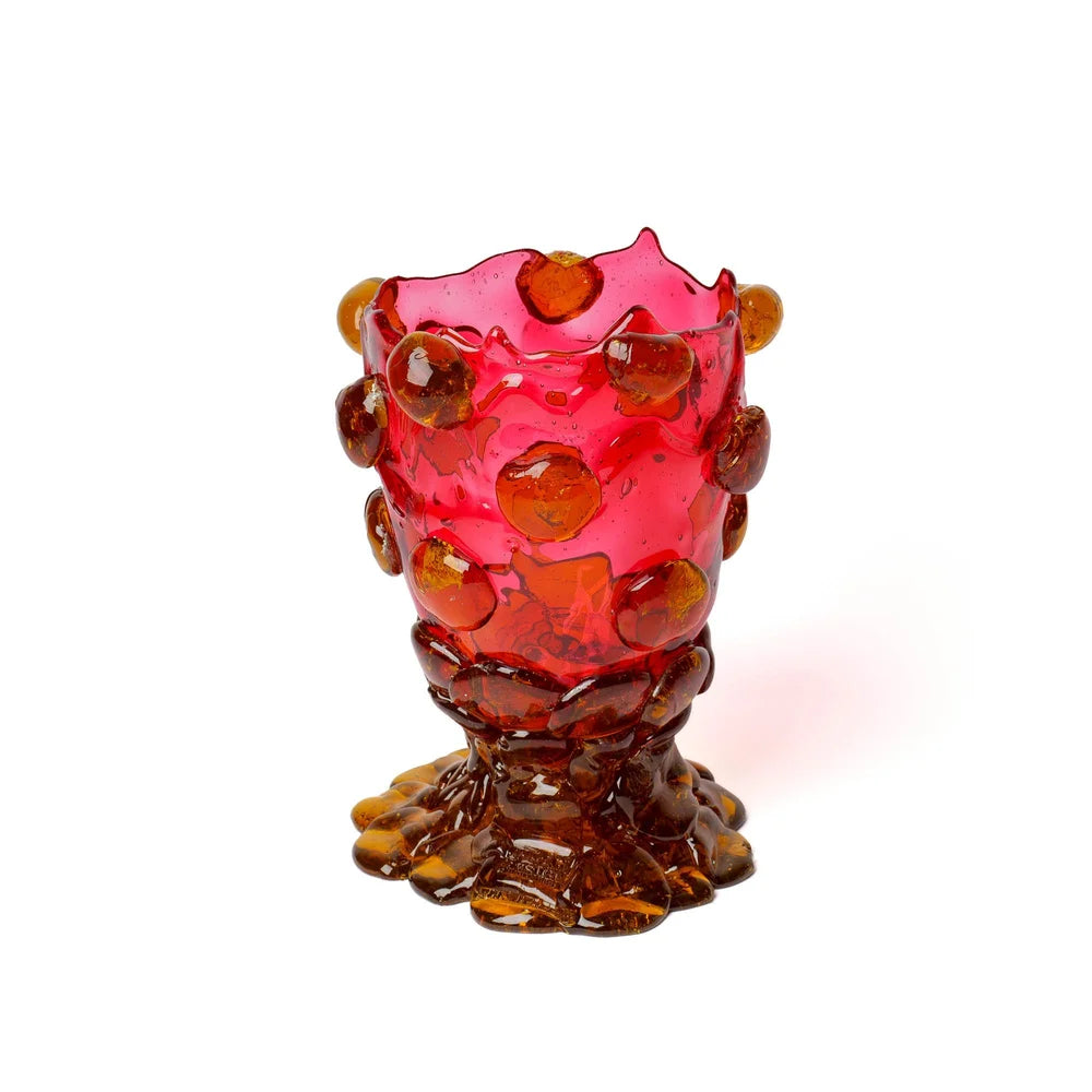 Nugget Vase M Fuchsia & Amber