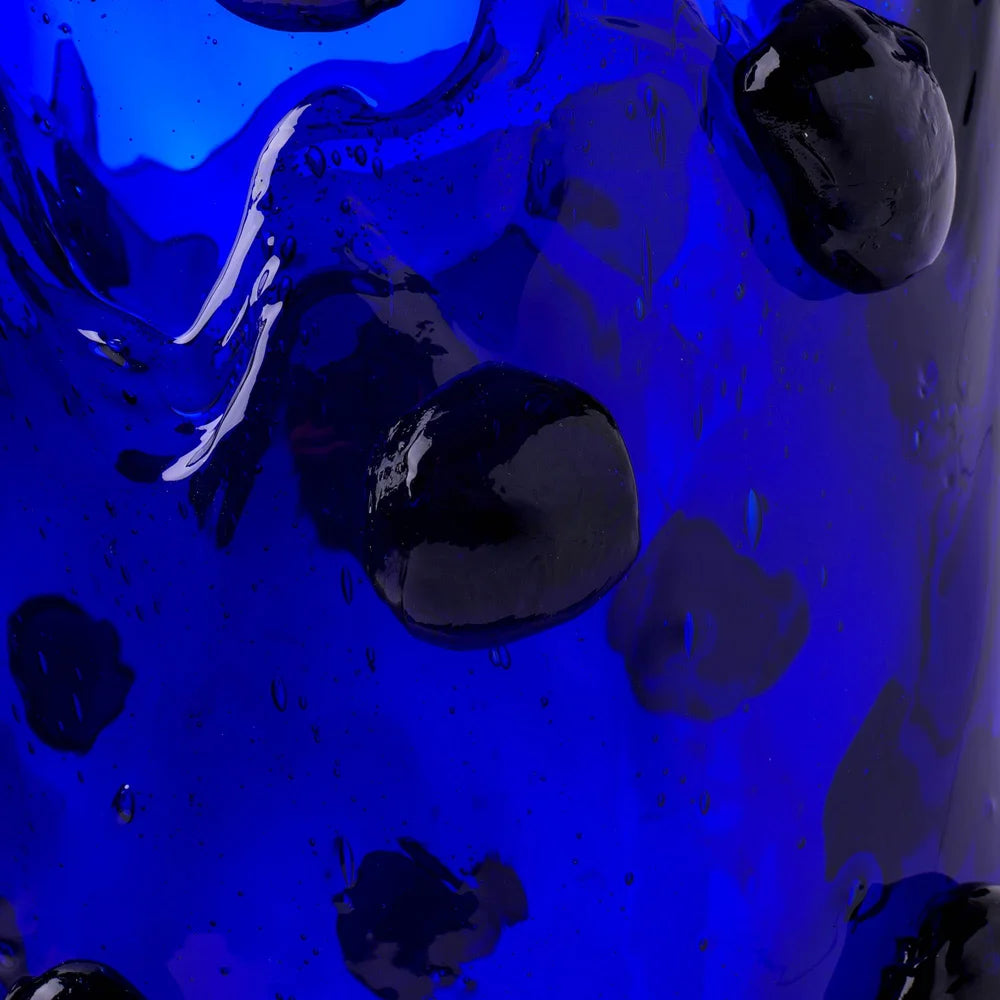 Nugget Vase L Clear Blue