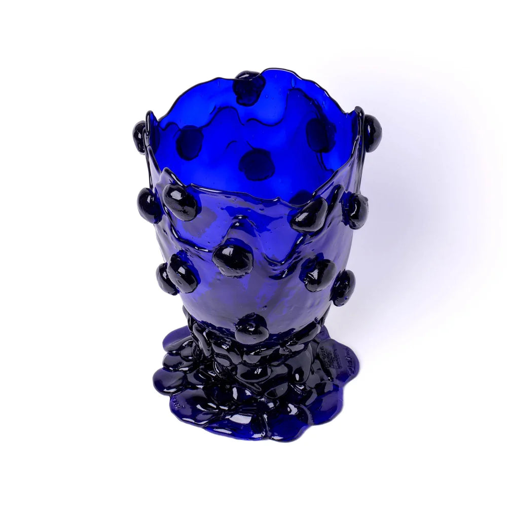 Nugget Vase L Clear Blue