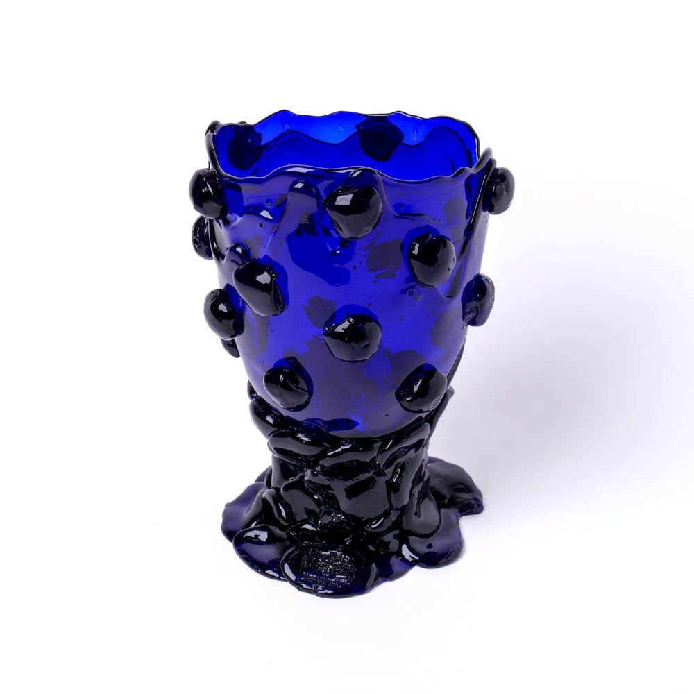 Nugget Vase L Clear Blue