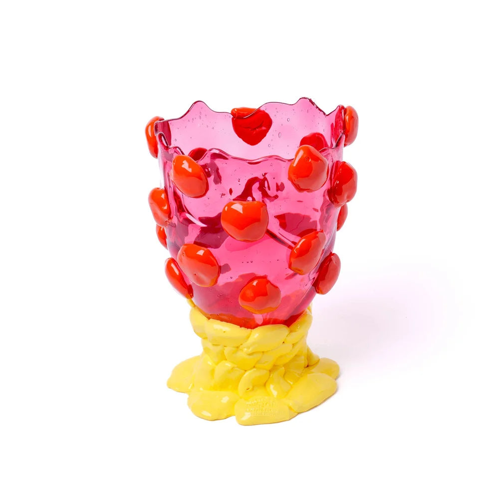 Nugget Vase S Light Fucshia Rust and Yellow PRE-ORDER