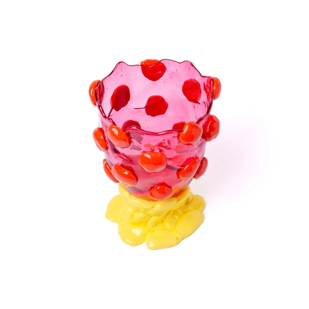 Nugget Vase S Light Fucshia Rust and Yellow PRE-ORDER