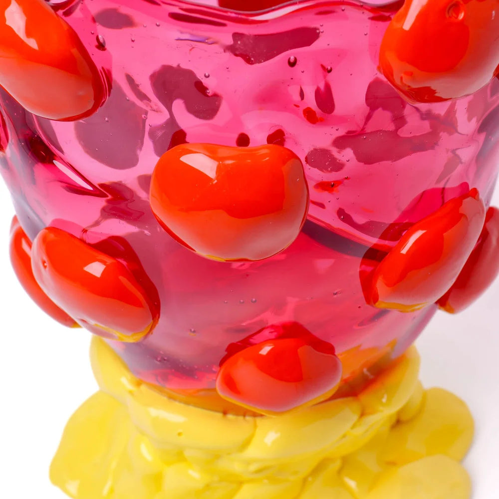 Nugget Vase S Light Fucshia Rust and Yellow PRE-ORDER
